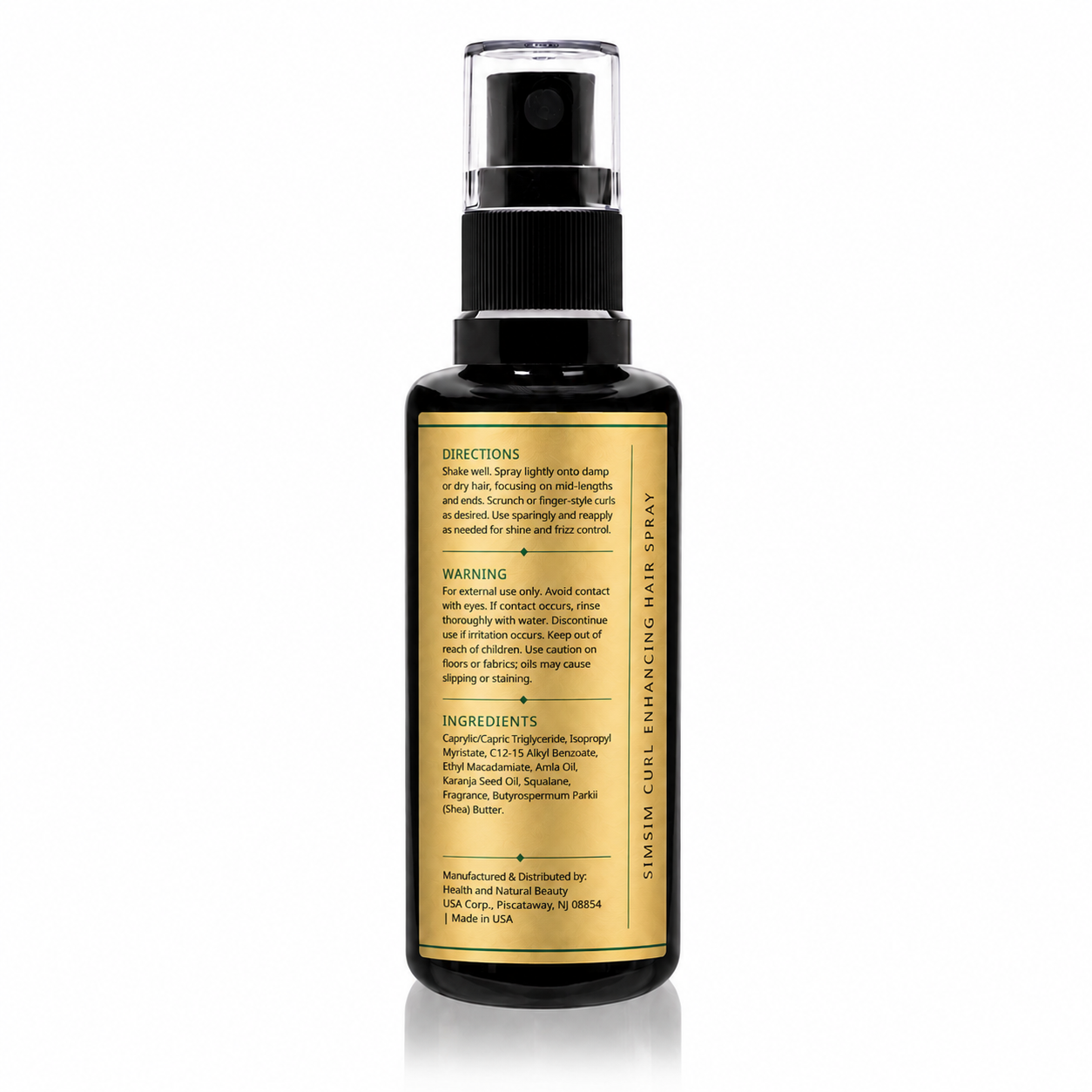 SIMSIM Curl Enhancing Hair Spray – Lightweight Nourishing Mist with Squalane, Amla Oil, Karanja Seed Oil & Shea Butter – For All Curl Types